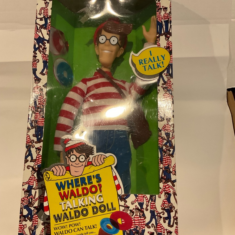 Mattel Where's Waldo Talking Doll - Red, White, Blue